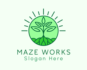 Farming Plant Cultivation logo design