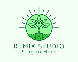 Farming Plant Cultivation logo design