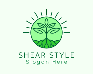 Farming Plant Cultivation logo design