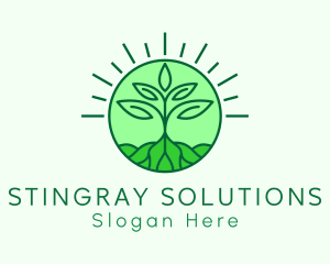 Farming Plant Cultivation logo design