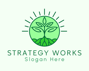 Farming Plant Cultivation logo design