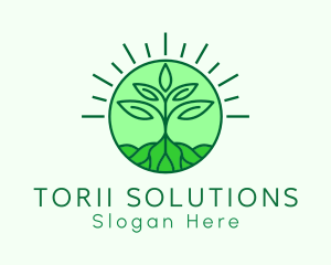 Farming Plant Cultivation logo design