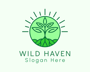 Farming Plant Cultivation logo design