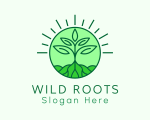 Farming Plant Cultivation logo design