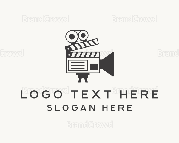 Film Camera Clapperboard Logo