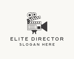 Director - Film Camera Clapperboard logo design