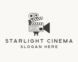 Cinema - Film Camera Clapperboard logo design