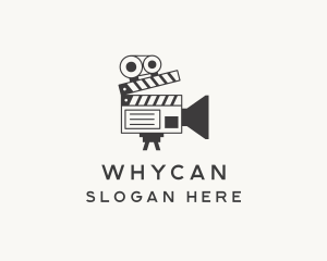 Film Camera Clapperboard logo design