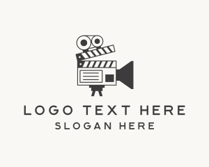 Video - Film Camera Clapperboard logo design