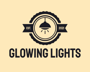 Light Lamp Badge logo design