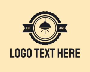 Lamp - Light Lamp Badge logo design