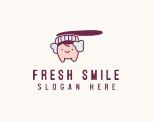 Toothbrush - Smiling Tooth Toothbrush logo design