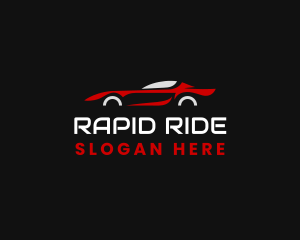 Red Race Car logo design