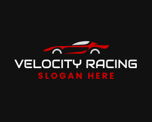 Red Race Car logo design