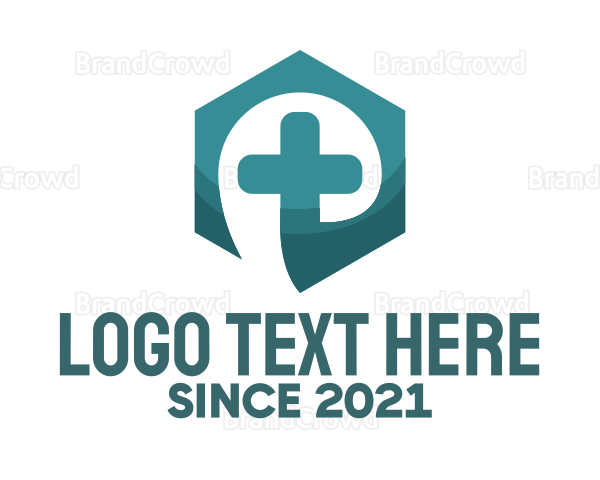 Medical Cross Hexagon Logo