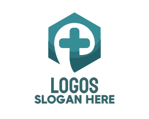 Medical Cross Hexagon Logo