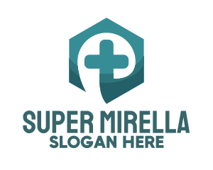 Medical Cross Hexagon Logo