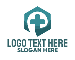 Medical Cross Hexagon Logo