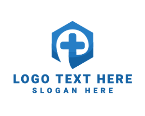 Doctor - Medical Cross Hexagon logo design