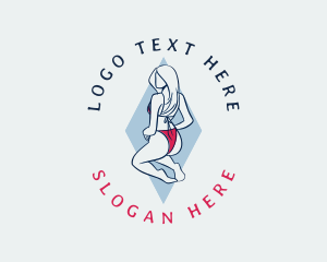 Lingerie - Sexy Bikini Woman logo design