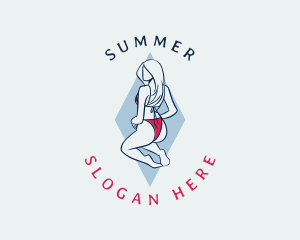 Sexy Bikini Woman logo design