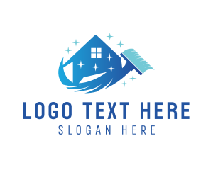 Sanitary - Sparkly Clean Mop logo design