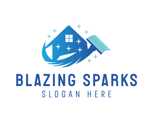 Sparkly Clean Mop logo design