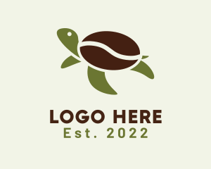 Eco Friendly - Turtle Coffee Bean logo design