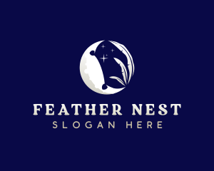 Feather Pillow Moon logo design