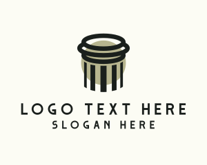 Letter Hp - Legal Column Pillar logo design