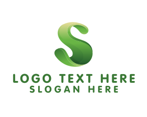 Eco Organic Letter S logo design