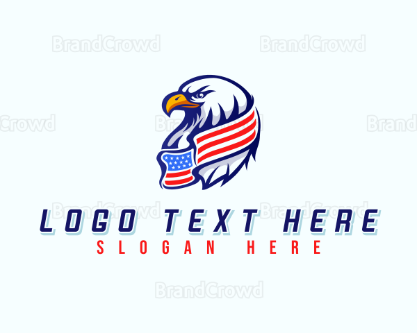 Veterans Eagle Flag Logo