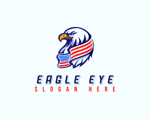 Veterans Eagle Flag logo design