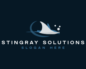 Aquarium  Zoo Stingray logo design