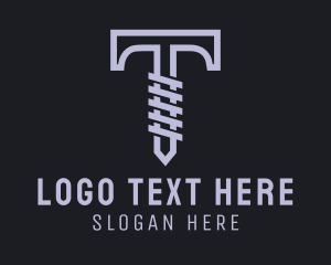 Drill - Drill Letter T logo design
