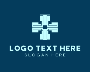 Symbol - Abstract Geometric Cross logo design