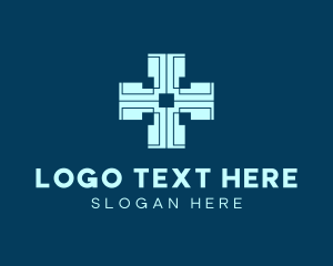 God - Abstract Geometric Cross logo design