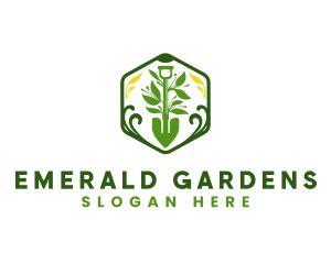 Maintenance Shovel Landscaping logo design