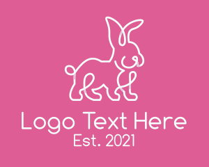 Pet Adoption - Simple Rabbit Bunny logo design