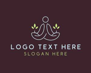 Relax - Leaf Yoga Wellness logo design