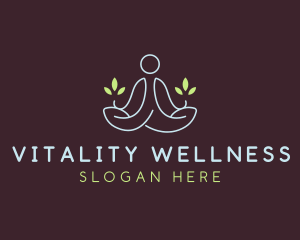 Leaf Yoga Wellness logo design