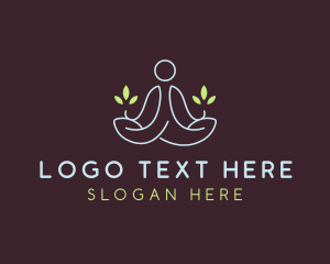 Mind - Leaf Yoga Wellness logo design