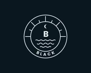 Maritime - Nautical Wave Moon logo design