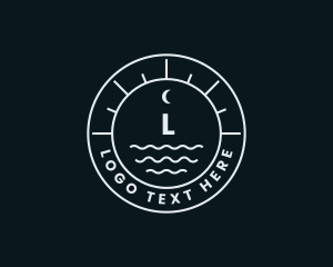 Nautical Wave Moon Logo