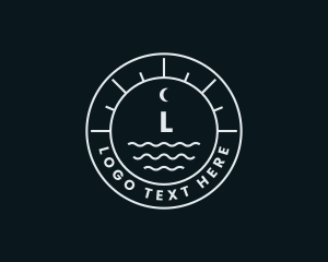 Nautical Wave Moon Logo