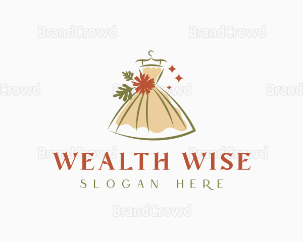 Floral Fashion Dress Logo