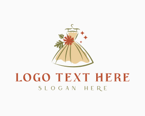 Sparkle - Floral Fashion Dress logo design