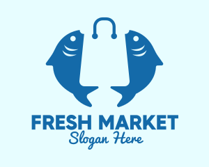 Market - Fish Market Bag logo design