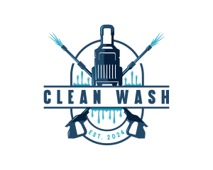 Pressure Wash Cleaning logo design