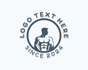 Muscle - Man Fitness CrossFit Gym logo design